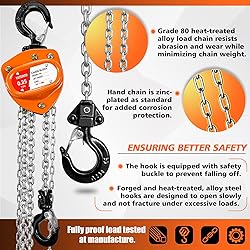 YATOINTO Chain Hoist 1/4 Ton (550Lbs) Capacity