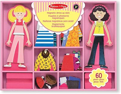 Melissa & Doug Magnetic Dress Up Dolls 3+ yrs Wooden Fashion Craft Toy Kids Ages