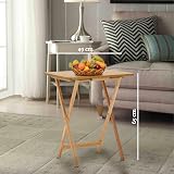 Premier Snack Table 65x49x39 cm Rubberwood Folding Desk Laptop Study view 3