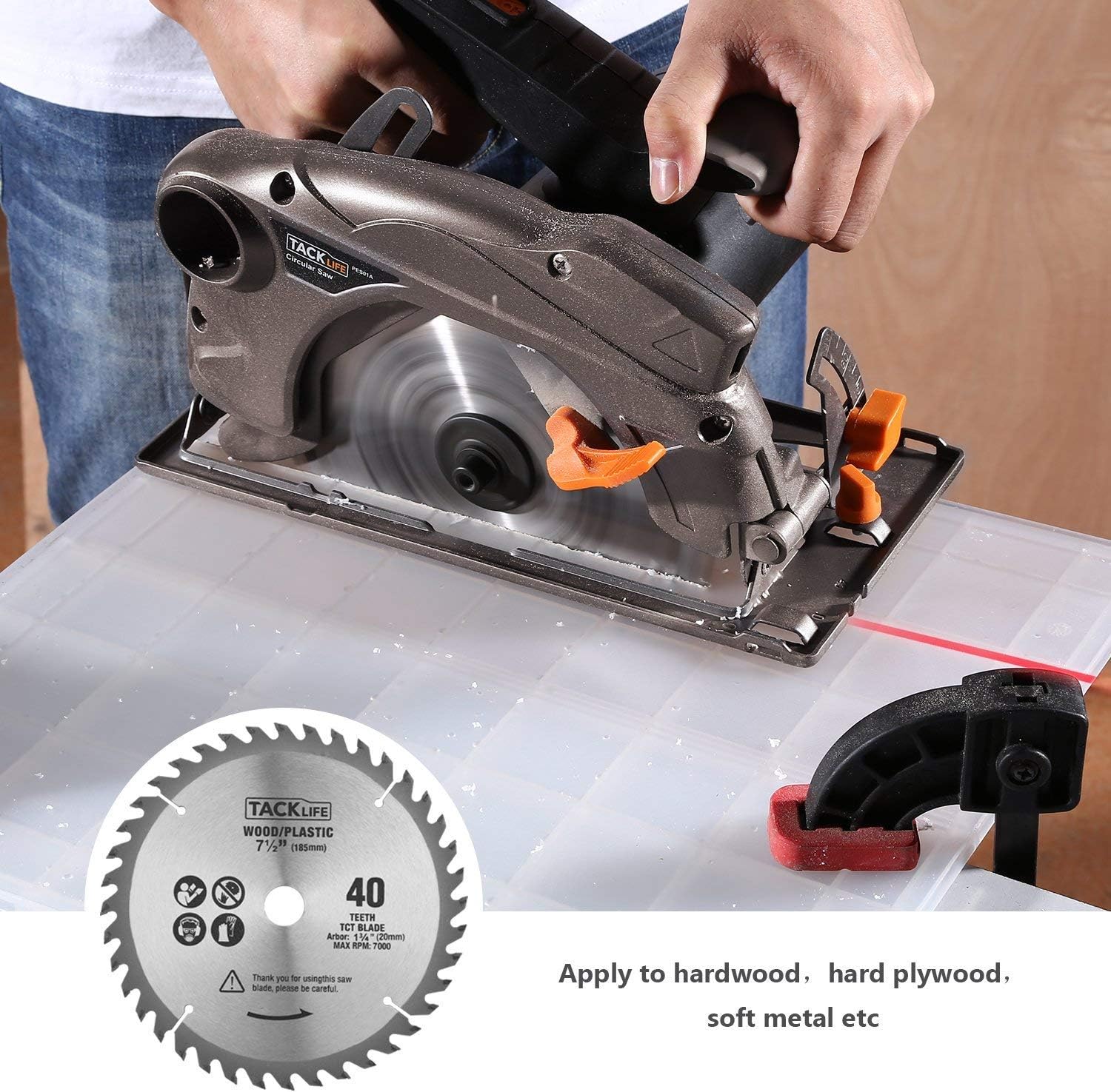 Super Saturday TACKLIFE 1500W 4700RPM Circular Saw Electric Saw With
