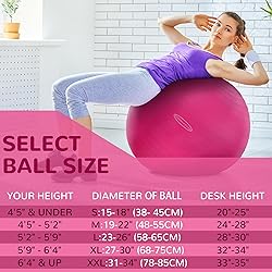Fitvids Anti-Burst and Slip Resistant Exercise Ball