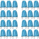 JohahaTim Drawstring Backpack Bulk 24Pcs Draw String Backpack Bags DIY Gym Sports Traveling Yoga Cinch Bag Sackpack Drawstring(sky blue light blue)