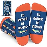 ZAGKOO Hunting and Fishing Socks for Men - Funny Christmas Gifts for Hunters, Fisherman, Dad, Grandpa - Stocking Stuffers