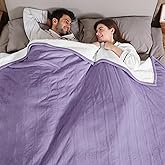 ESTINGO Electric Heating Blanket Queen Size, Heated Electric Blanket with 5 Heating Levels & 10 Hours Auto Off, Machine Washable Plush Heated Blanket 84" x 90", Lavender Violet