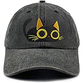 Dreamkitten Embroidered Baseball Cap Vintage Washed Cotton Hat for Men Women