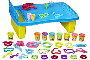 Play-Doh Play 'n Store Table Toy, 25+ Accessories, 8 Cans of Assort. Colors, Back to School Classroom Supplies, Kids Arts & Crafts, Preschool Toys, Ages 3+ (Amazon Exclusive)