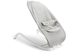 Munchkin® Electric Baby Bouncer & Rocker with Digital Touch Display, Soothing Sounds & 3 Recline Positions - Automatic Bouncing & Rocking, Grey