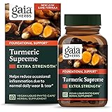 Gaia Herbs, Turmeric Supreme Extra Strength, Turmeric Curcumin Supplement with Black Pepper, Daily Joint Support & Healthy In