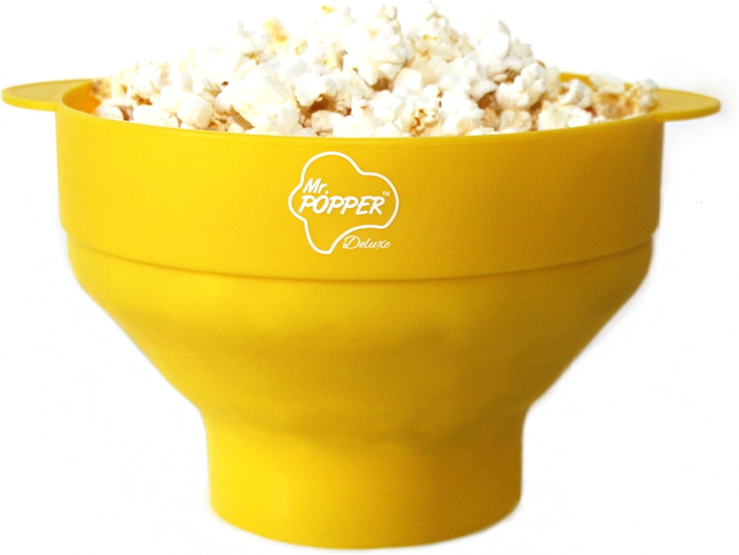 Silicone Microwave Popcorn Maker | Popcorn Popper | No Oil Needed | Homemade healthy delicious Popcorn | Easy to use, clean and store | Dishwasher safe | No extra oven mitts required (Yellow)