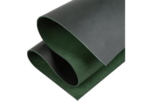 Shkira 12''X24'' Genuine Light Green Leather Sheets for Crafts - Square - 2.0MM Thick Genuine - Thick Cowhide Pieces Square - Leather Sheet for Arts and Crafts