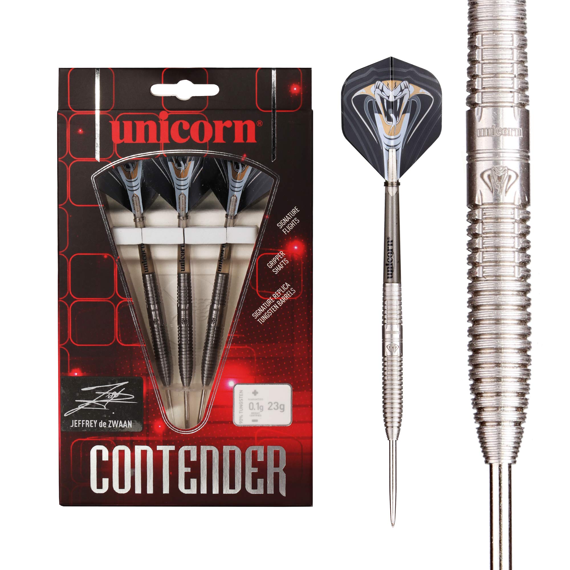 Unicorn Jeffrey De Zwaan Contender 90% Tungsten Natural, 23 g, Black/Gold/Silver