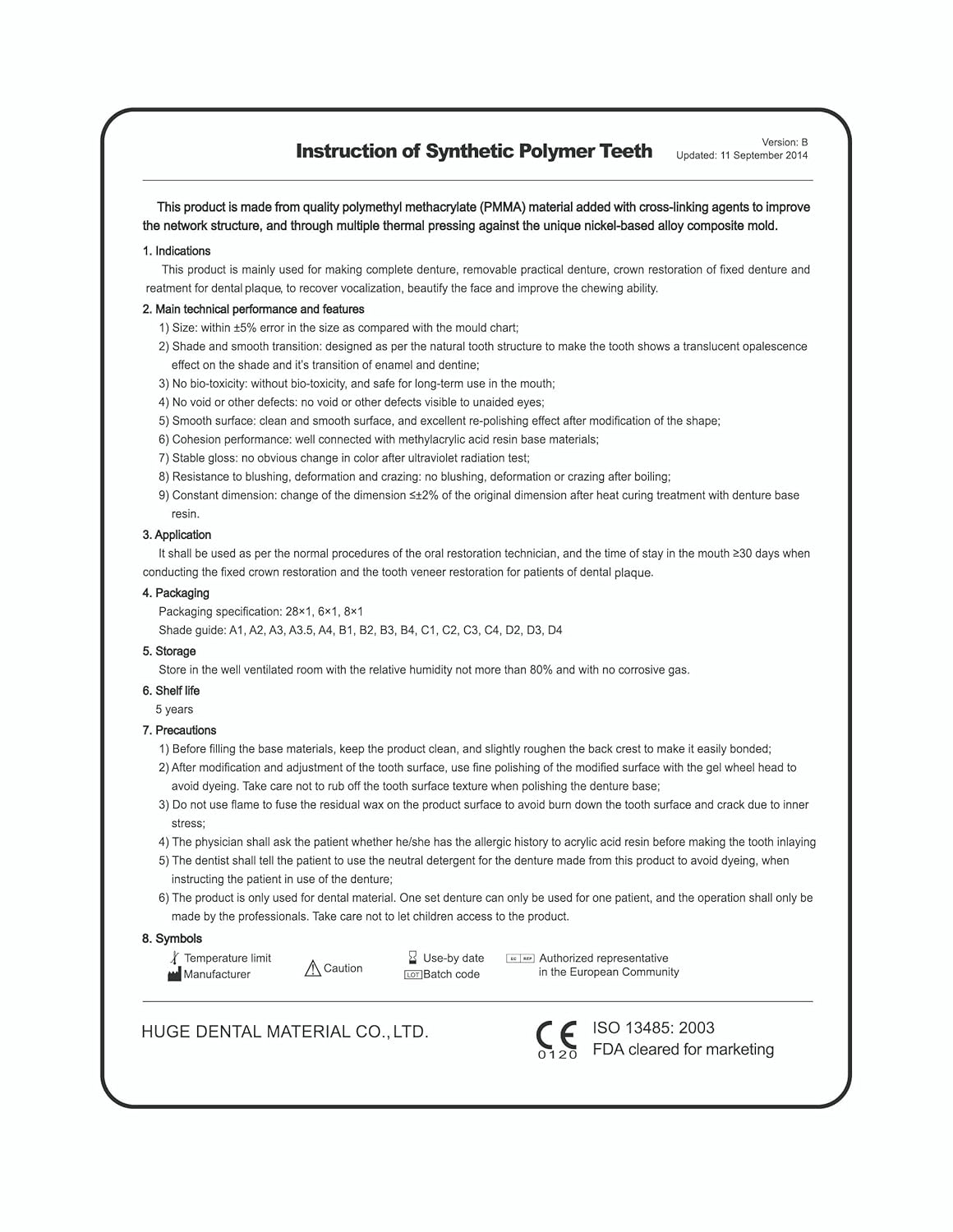 AZDENT Dental Synthetic Resin Tooth Denture T8-A2(28 units/4 suits) : Beauty