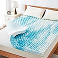 Marsail Full Size Mattress Topper, 2-inch Egg Crate Memory Foam Mattress Topper, Mattress Topper with Infused Cooling Gel for Sleeper Sofa, RV, Camper, CertiPUR-US Certified