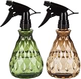 Vwoqiy 2 Pcs 500ml Empty Spray Bottles Adjustable Nozzle Refillable Green Brown view 1