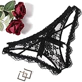 Avidlove Lace Panties for Women Sexy Cheeky Underwear with Cute Bow Back Hollow Out Low Rise Panty
