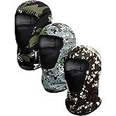 Blulu 3 Pcs Camo Balaclava Ski Mask Winter Full Face Mask for Men Women Windproof Protection Face Cover for Cycling Hunting