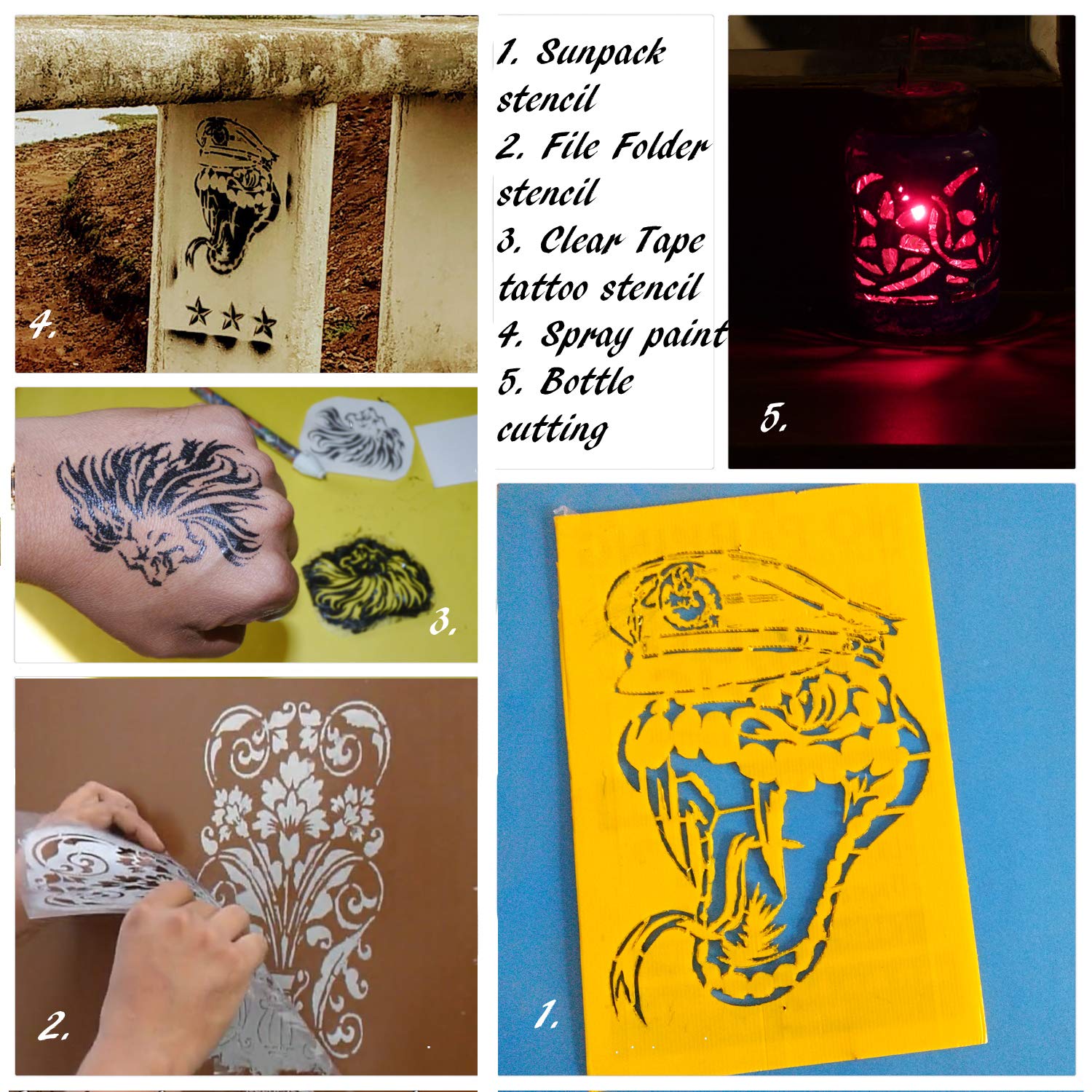 Cutart Pro Kit Stencil Cutter Finest Fastest and Easiest Pens for Paper and Plastic Sheet Design