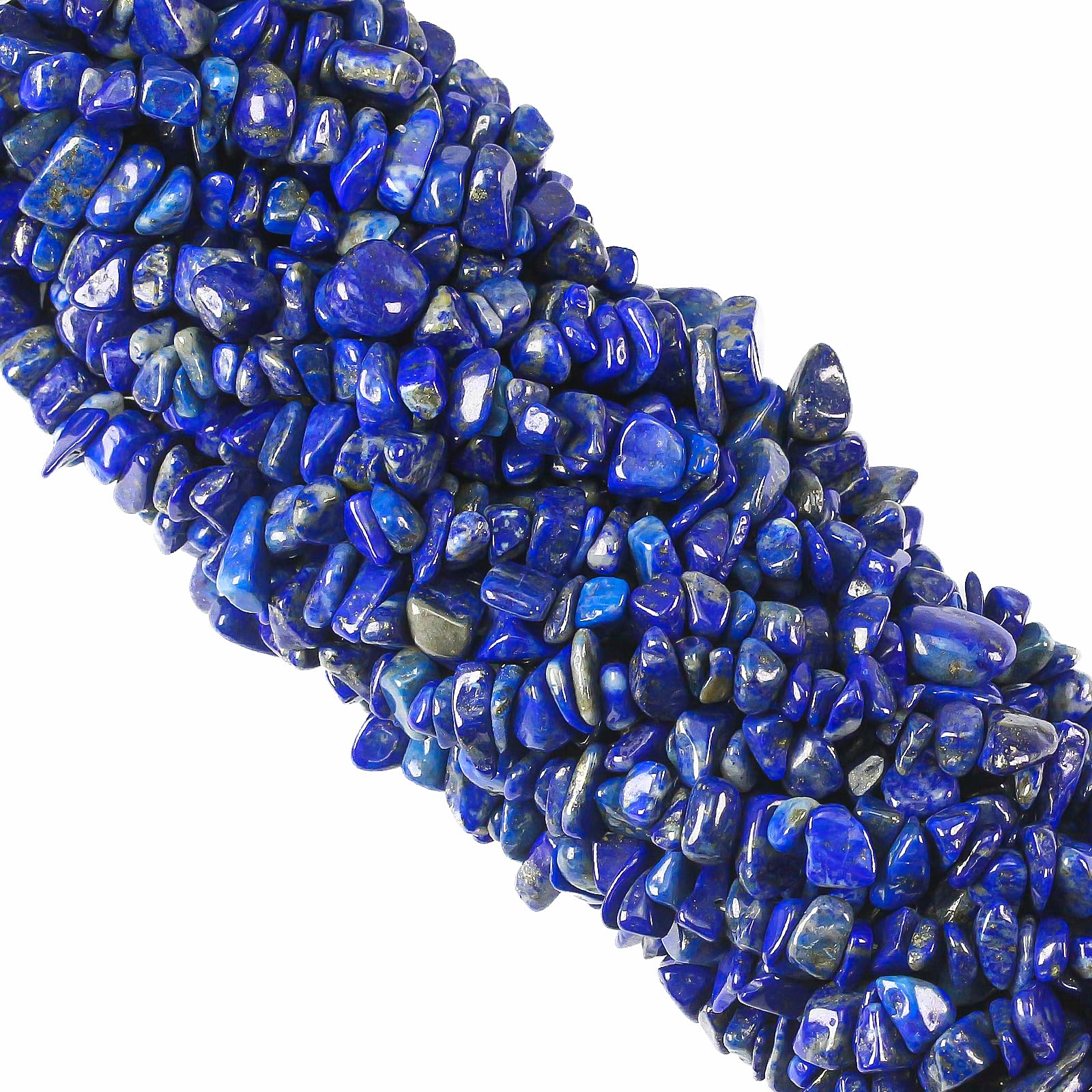 260pcs Natural Lapis Lazuli Crystal Beads Chips 5mm to 8mm Irregular Gemstone Beads with Holes DIY for Bracelet Necklace Earrings Jewellery Making Craft 32 inch Labradorite — image 1