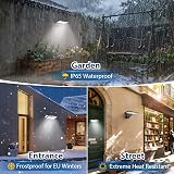 JESLED Solar Lights Outdoor 90 LEDs Motion Sensor 3 Color Temps USB Charge view 4