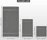 Utopia Towels 8 Piece Set Cotton Hotel Quality Bath Hand Washcloths Cool Grey view 2