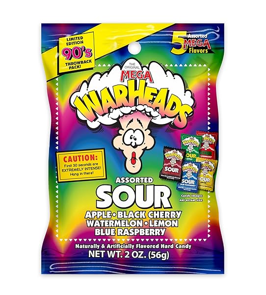 WARHEADS – EXTREME SOUR HARD CANDY – ASSORTED...