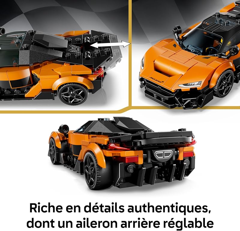 Speed Champions McLaren W1 - Jouet Voiture - Maquette avec Minifigurine Collector de Pilote - Idée de Cadeau d'anniversaire pour Garçon dès 9 Ans ou Fan de Sport Automobile 77257