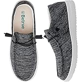 Betrue Lightweight Boat Shoes for Women, Womens Casual Loafers, Womens Slip On Deck Shoes, Breathable Canvas Sneakers for Women
