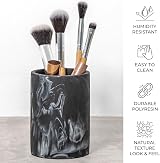 ZCCZ Marble Pattern Bathroom Accessories Set 4 Piece Black Resin view 6