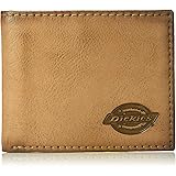Dickies Men's Leather RFID Extra Capacity Slim Bifold Wallet