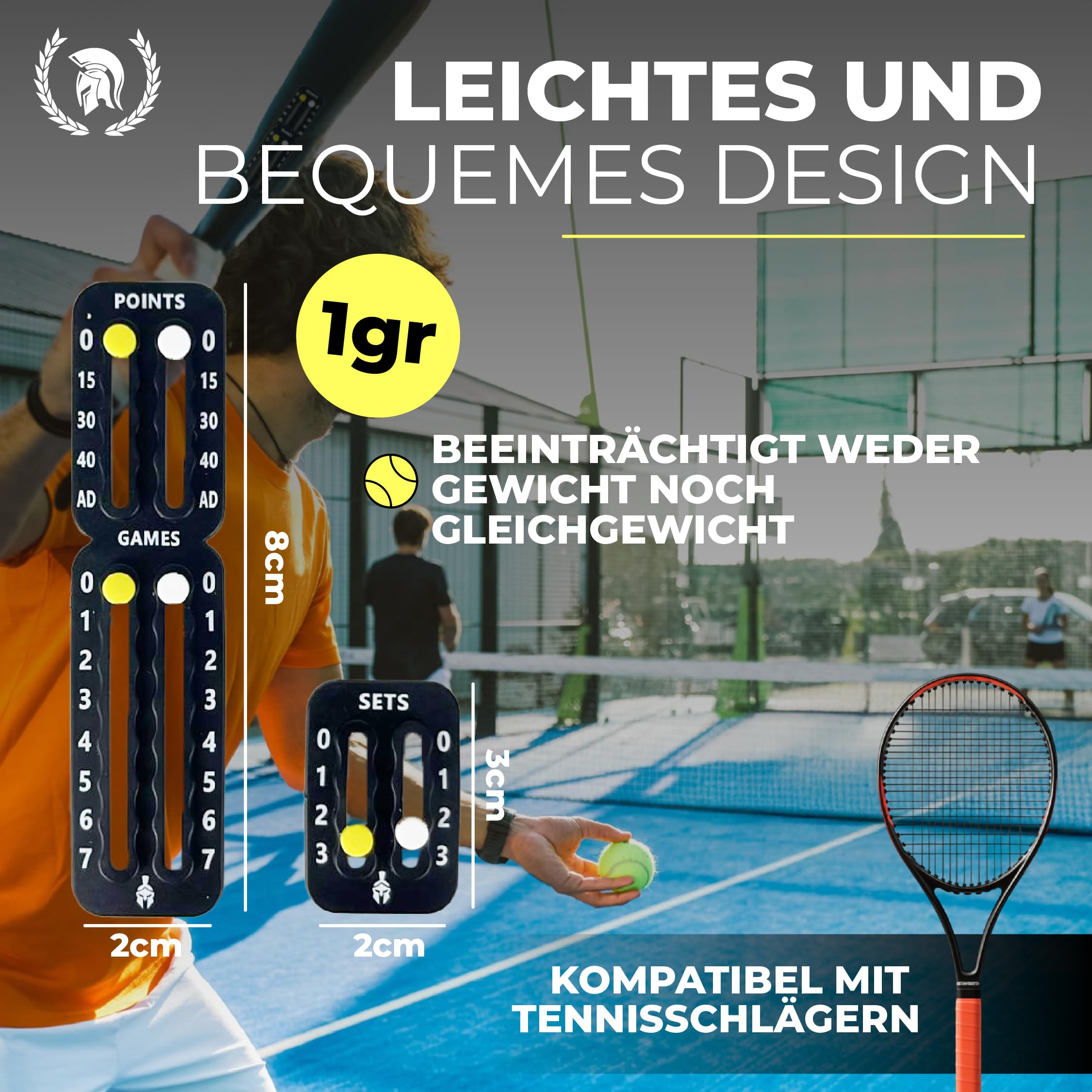 GLADIATOR PADEL - ZÄHLTAFEL FÜR Tennis und Padel-Tennis selbst Trainer-Tennis Training-Tennis zubehör-Padel-Paddle Tennis-padle Tennis schläger-Tennis Gadget-Tennis Training-Tenis- Padel 7