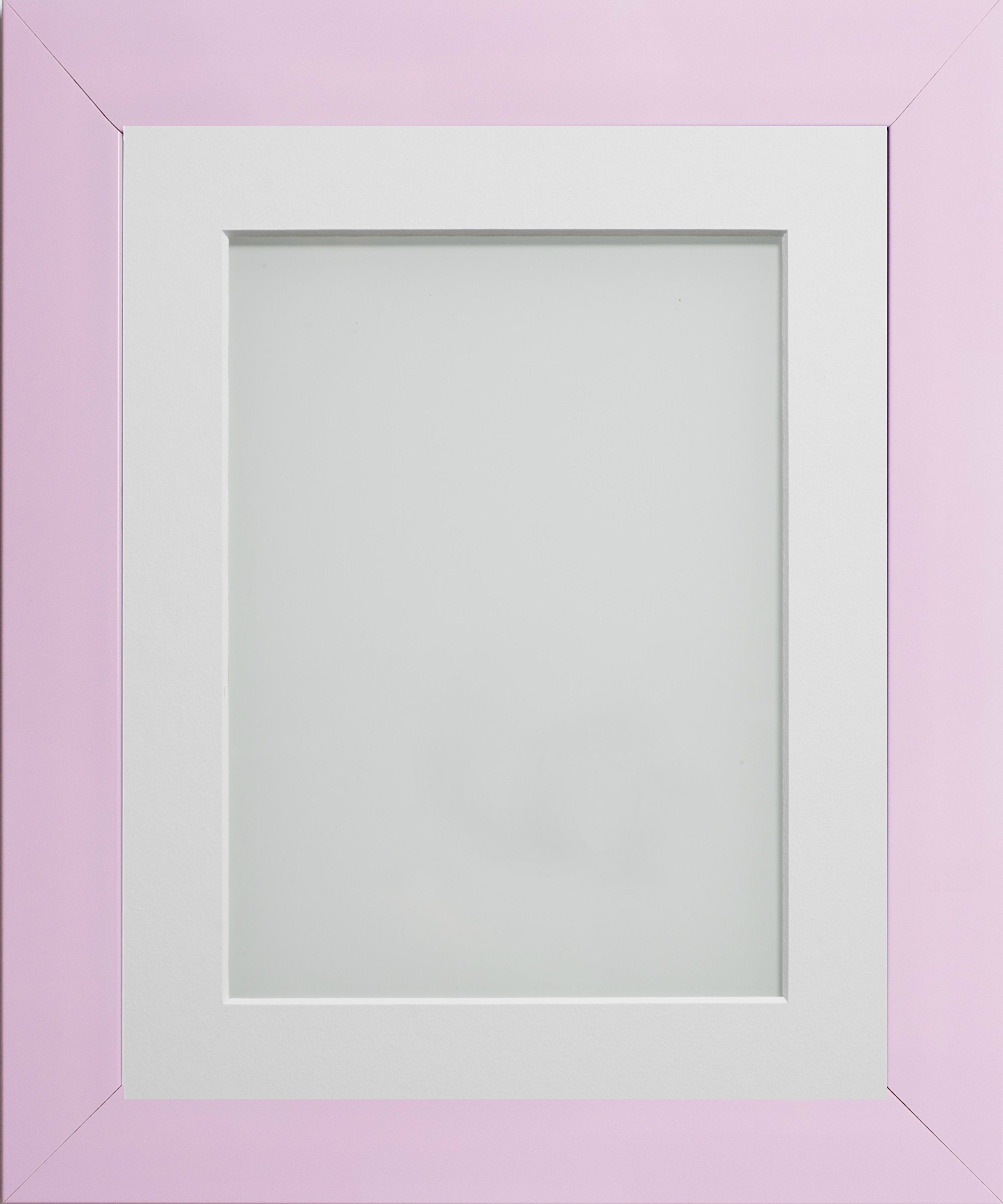 Frame Company Candy Range Peony Picture Photo Frames with White Mount, 8x6 for 6x4 *Choice of Sizes and Colours* Fitted with Real Glass