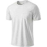 MAGCOMSEN Mens Pocket T Shirts Short Sleeve Cotton Moisture Wicking Plain Tshirts Casual Lightweight Summer Basic Tees