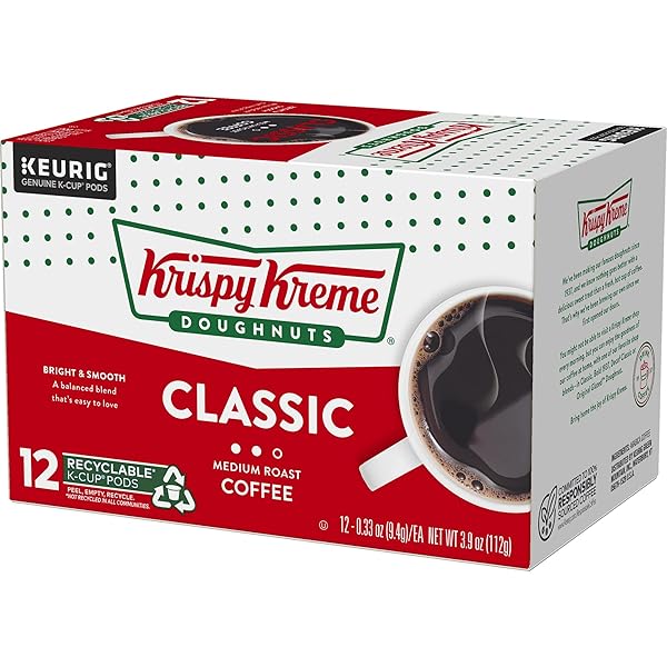KRISPY KREME CLASSIC KEURIG SINGLE-SERVE K-CUP PODS, MEDIUM ROAST COFFEE, 12 COUNT