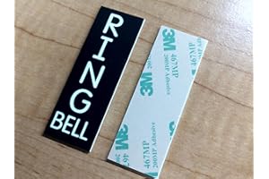 GENERIC Custom Engraved 3x1 Vertical Black Doorbell Sign | Plate Tag With Adhesive Backing | Engraving Small Business Home Office Wall Door Plaque Door Bell Home Security