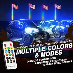 DREAMIZER 2PCS 3FT Whip Lights,Upgraded COB Light