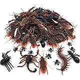 150pcs Realistic Bugs Plastic Fake Bug Trick Toys Insects Halloween Prank Toy Bugs Cockroaches Spiders Worms Centipedes Scorp