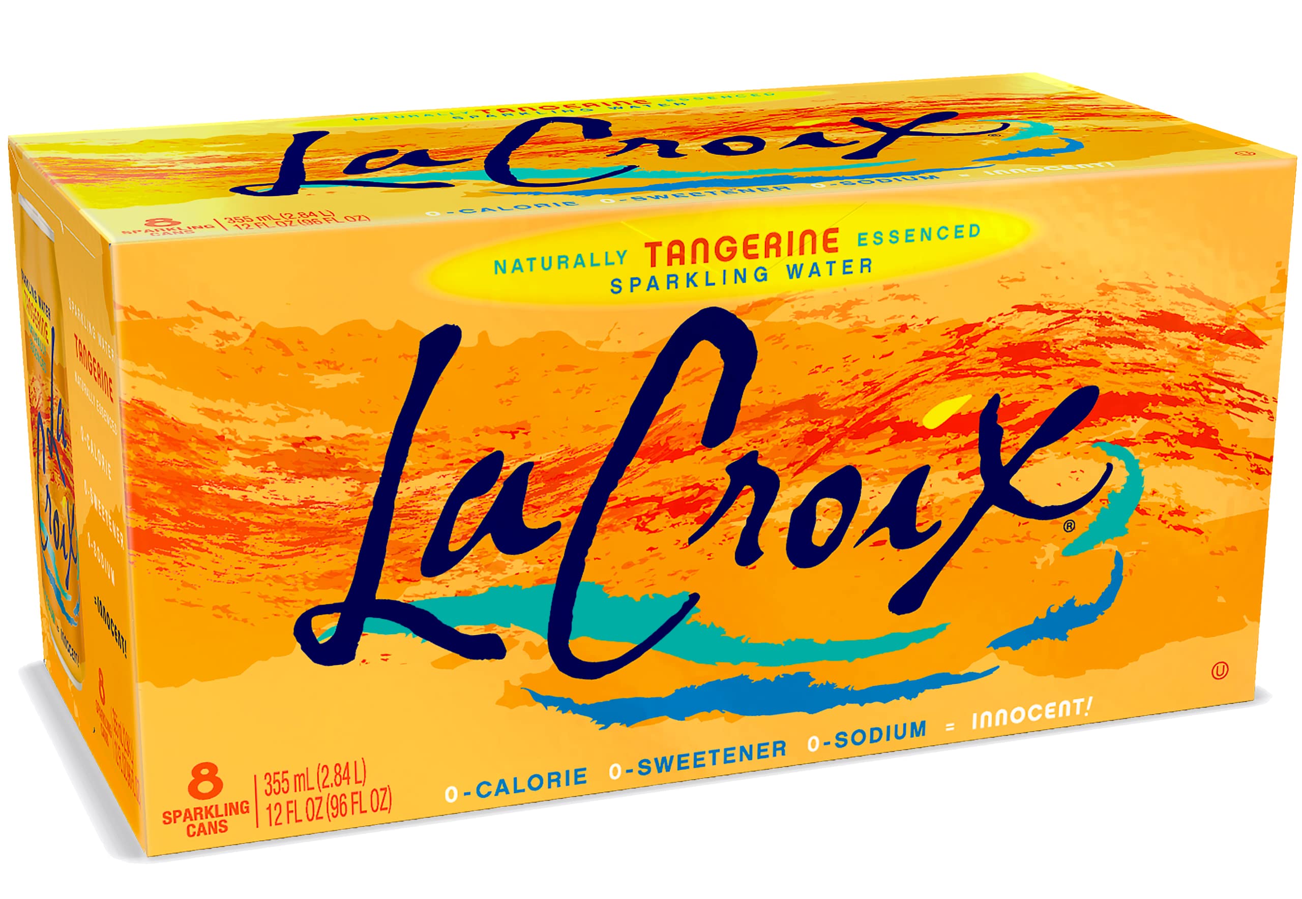 Photo 1 of LaCroix Sparkling Water, Tangerine, 12 Fl Oz (pack of 8)  Best by: 08/26