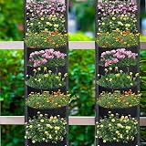 WAIZHIUA 2 Pack 7 Pocket Wall Planting Bags Vertical Planters view 5