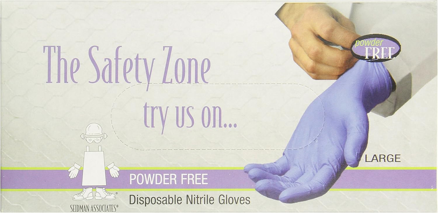 The Safety Zone Nitrile Disposable Gloves, Large, 100 Count Amazon.ca