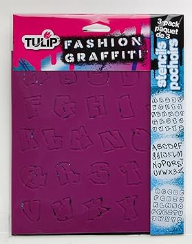 Tulip Fashion Graffiti Stencils- Alphabet