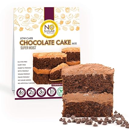 No Sugar Aloud Low Carb Chocolate Cake Mix No Sugar Added Gluten Free Vegan Paleo Keto And Diabetic Friendly Amazon Com Grocery Gourmet Food