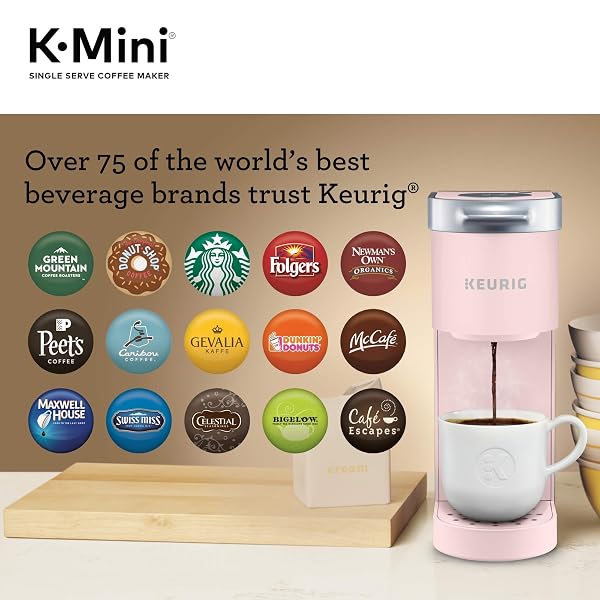 KEURIG K-MINI SINGLE SERVE K-CUP POD COFFEE MAKER, 6 TO 12OZ BREW SIZE, WITH CORD STORAGE, PERFECT FOR SMALL SPACES, DUSTY ROSE