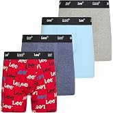 Lee Boys Underwear, 4 Pack Cotton Stretch Tagless Boxer Briefs Youth Kids