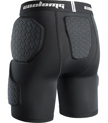 COOLOMG T-shirt De Football Rembourré Garçon - Protection Épaules Buste, Compression Enfant