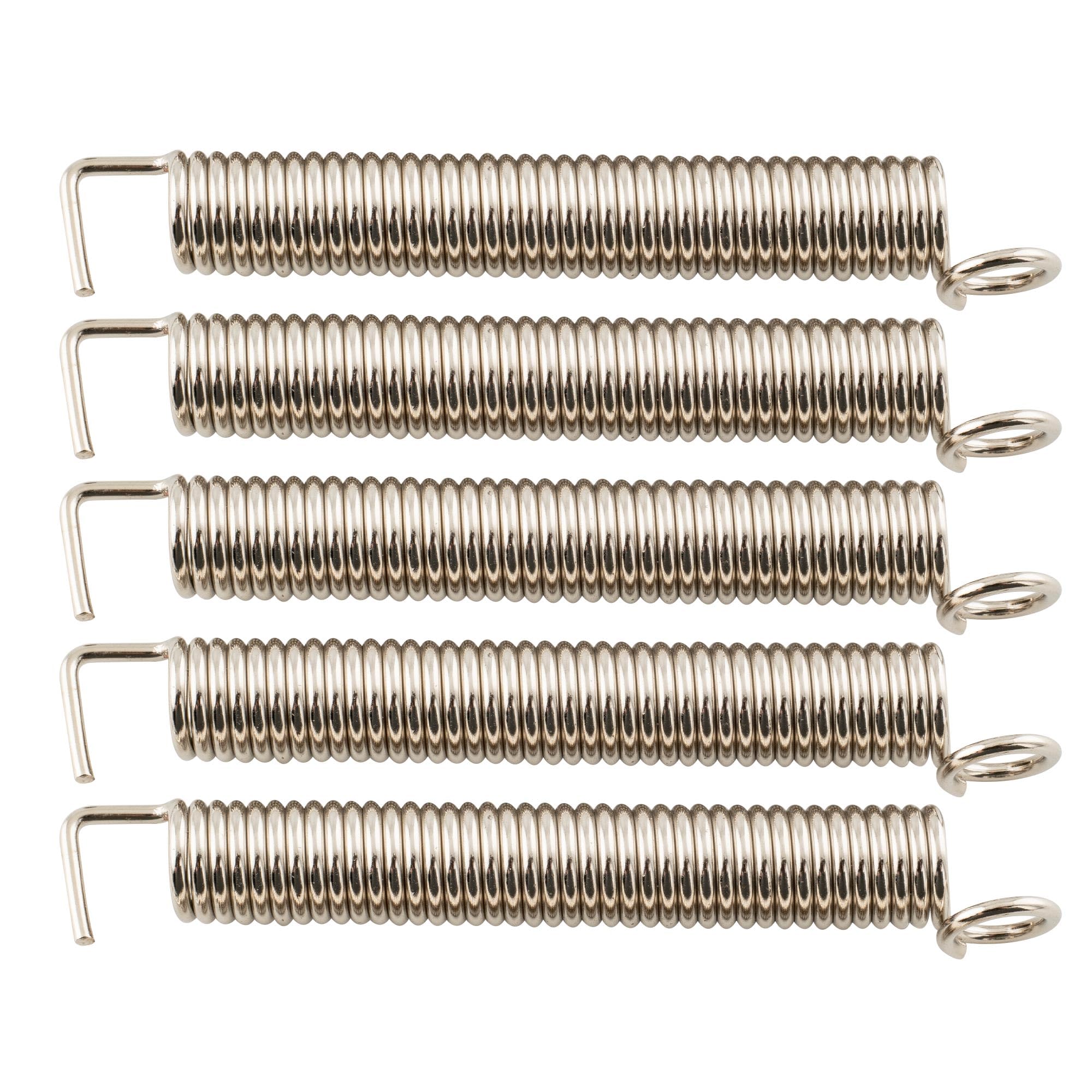 Wilkinson Metal Noiseless Tremolo Springs for Fender Squier Strat ST Stratocaster Electric Guitar, Nickel(Set of 5)