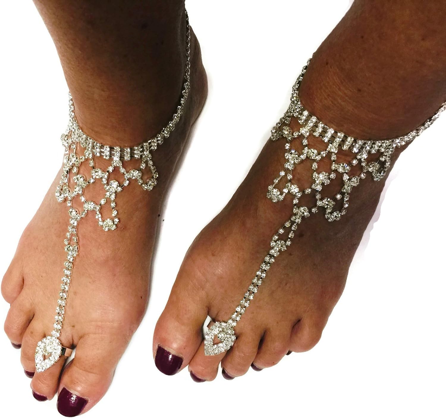 diamond toe ring sandals