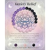 Bivei Protection Crystal Healing Bracelet | 8MM Strength Bracelet Spiritual Stretch Beaded Jewelry for Women Men Gift