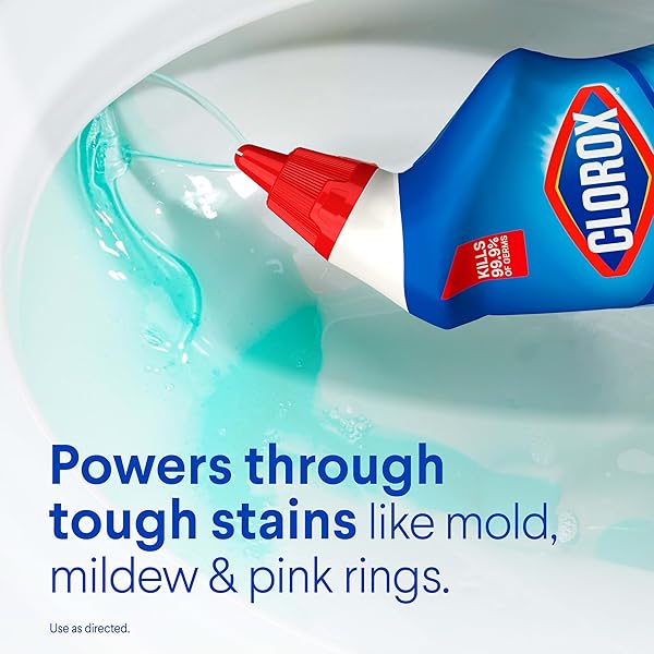 CLOROX TOILET BOWL CLEANER CLINGING BLEACH GEL, OCEAN MIST, 24 FL OZ, PACK OF 2 (PACKAGE MAY VARY)
