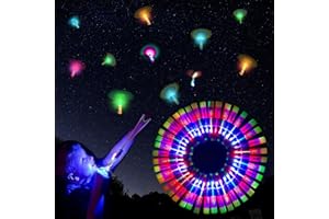 Bloolilies 100p Slingshots Rocket Launcher for Kids, LED Flying Toys| Glow in Dark Rocket Helicopter Toys, Outdoor Toys Party Favors for Boys Girls 4-8-12 Birthday Gifts, Camping Games|Glow Bulk Toys