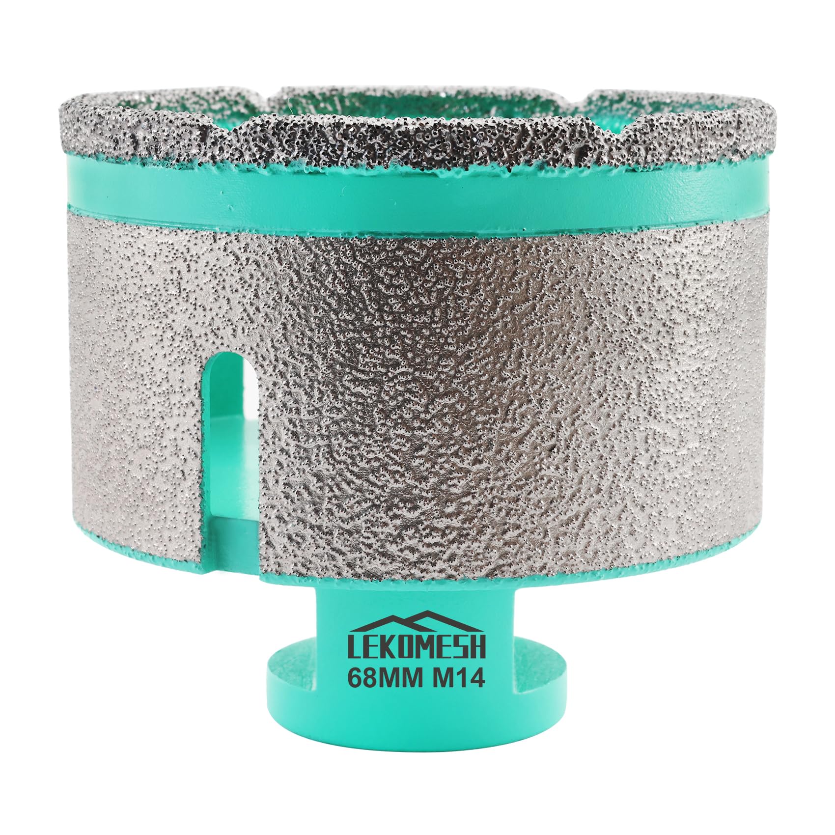 Diamond Core Drill Bits 68MM - LEKOMESH Diamond Coated Milling Bit for Drilling Enlarging Shaping Edging Holes in Porcelain Ceramic Tile Marble Granite,M14 Thread for Angle Grinder